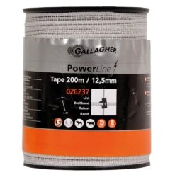 Gallagher Powerline Lint 12,5mm Wit 200m